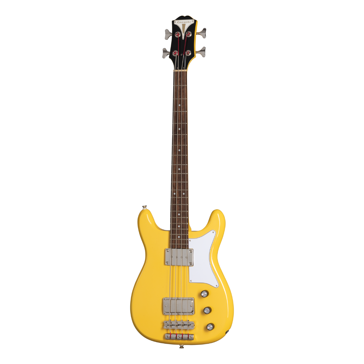 Epiphone Newport Bass Cherry Red / Sunset Yellow – Short Scale Electric Bass Guitar with ProBucker Pickups