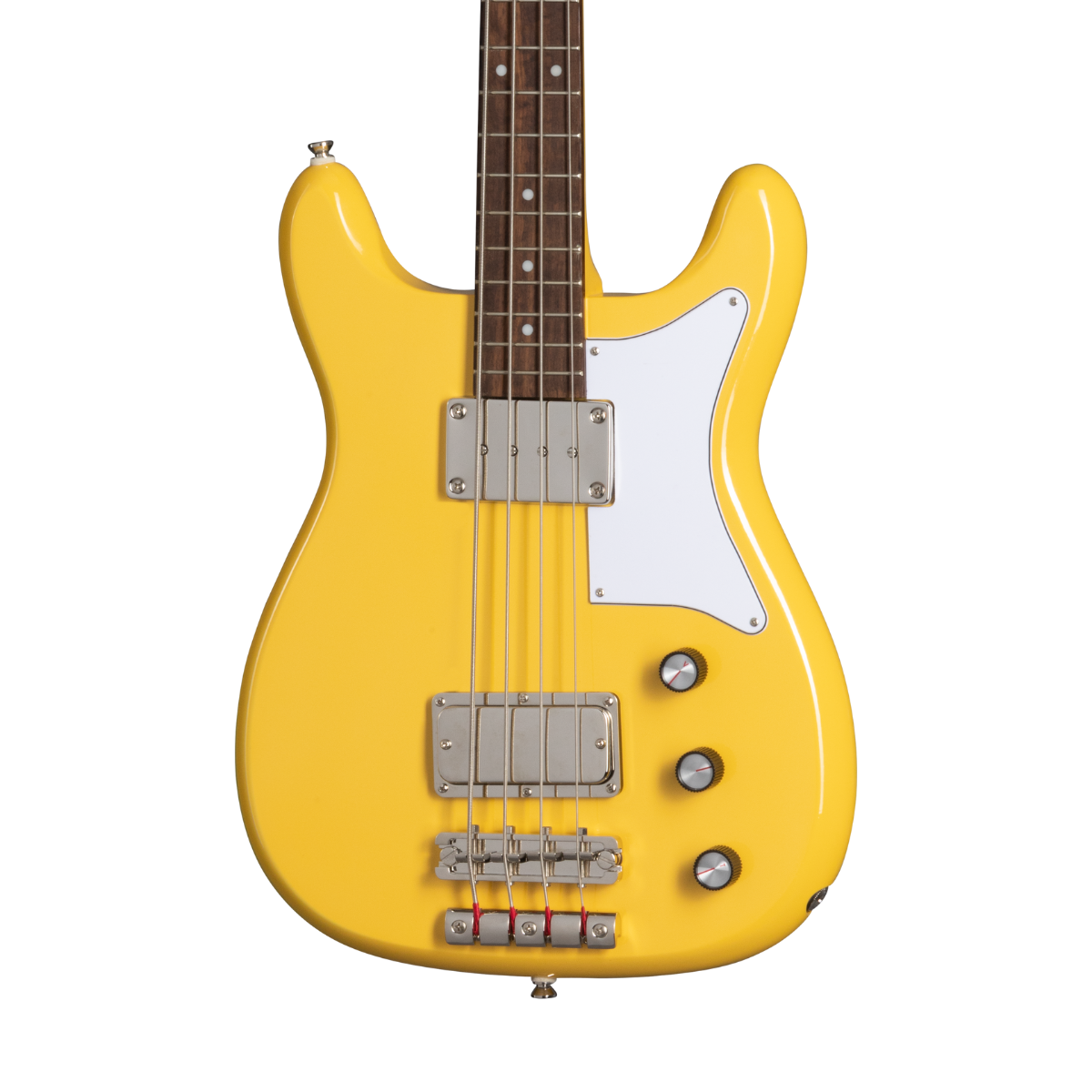 Epiphone Newport Bass Cherry Red / Sunset Yellow – Short Scale Electric Bass Guitar with ProBucker Pickups 2