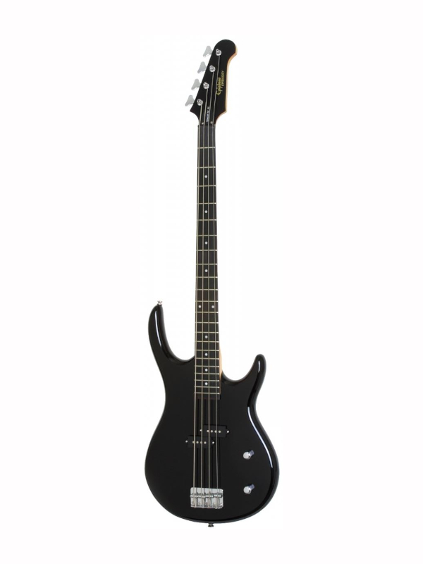 Epiphone Embassy Bass Ebony – 4 String Electric Bass Guitar with ProBucker Pickups & Modern SlimTaper Neck
