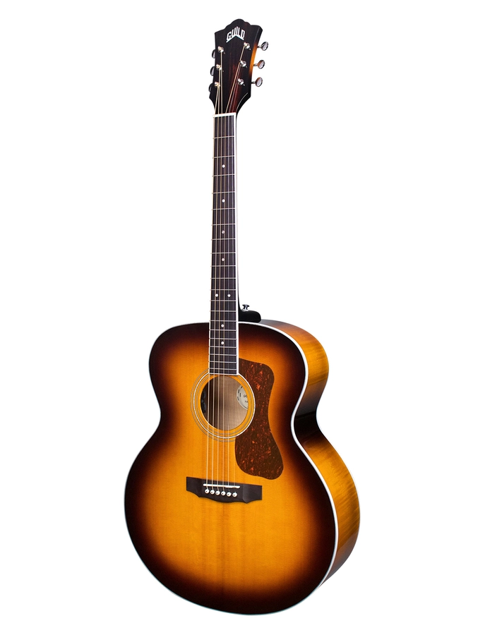 Guild F-250E Deluxe Archback Antique Burst (ATB) – Jumbo Acoustic-Electric Guitar with Fishman Sonitone GT-1 Pickup