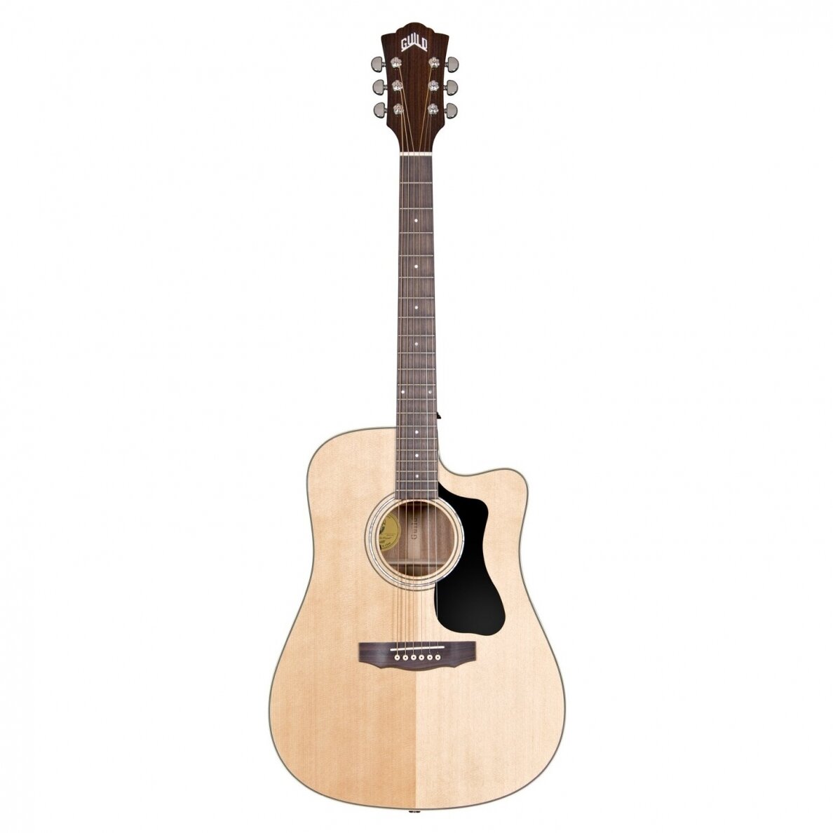 Guild D-140CE Natural with Gig Bag – Solid Wood Acoustic-Electric Dreadnought Guitar with Fishman GT-1 Pickup