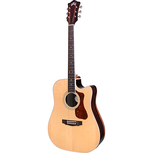 Guild D-260CE Deluxe Archback Natural with Gig Bag – Acoustic-Electric Dreadnought Guitar with Fishman GT-1 Pickup