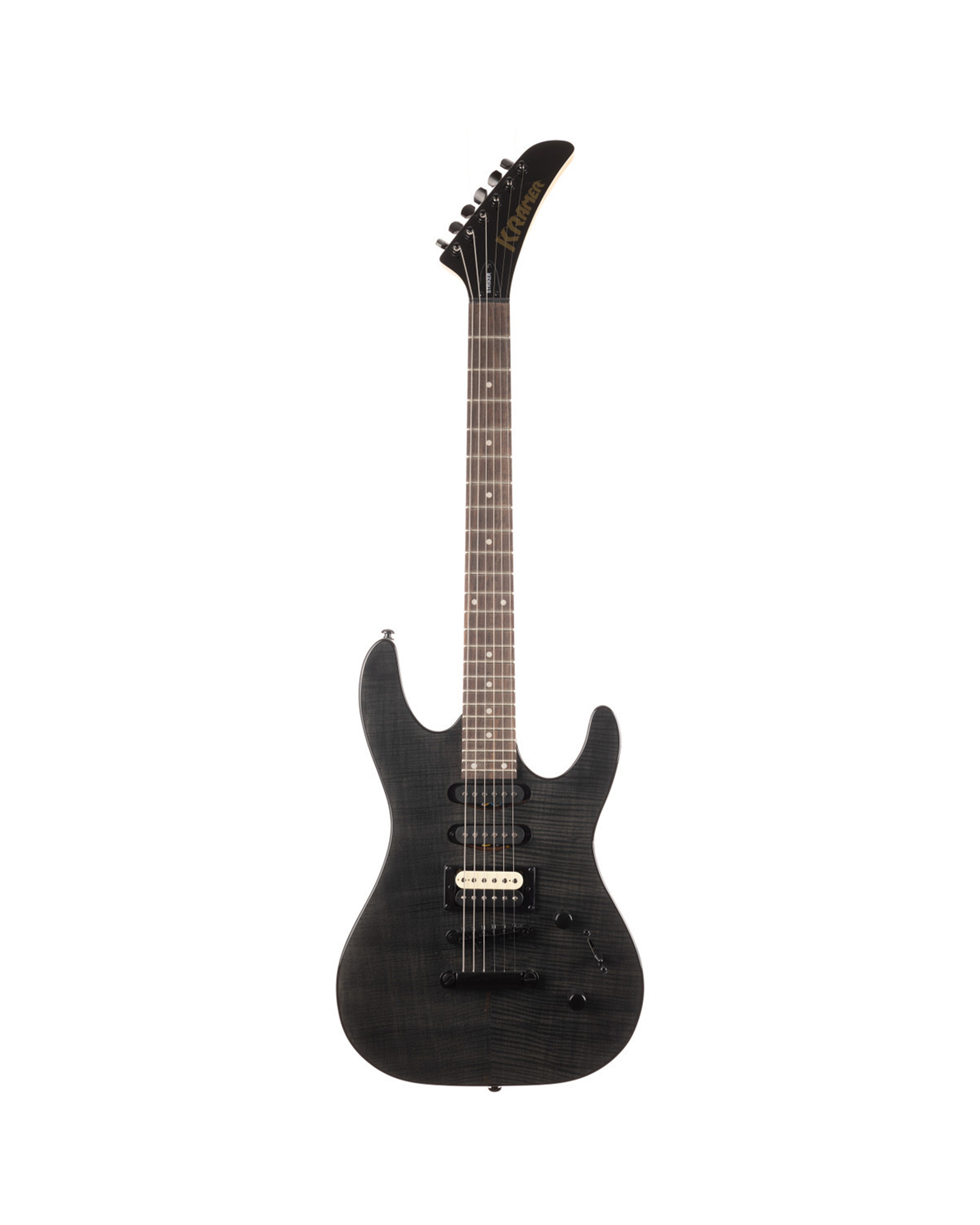 Kramer Striker Figured HSS StopTail – Electric Guitar with Alnico 5 Pickups, Figured Maple Top & Hardtail Bridge