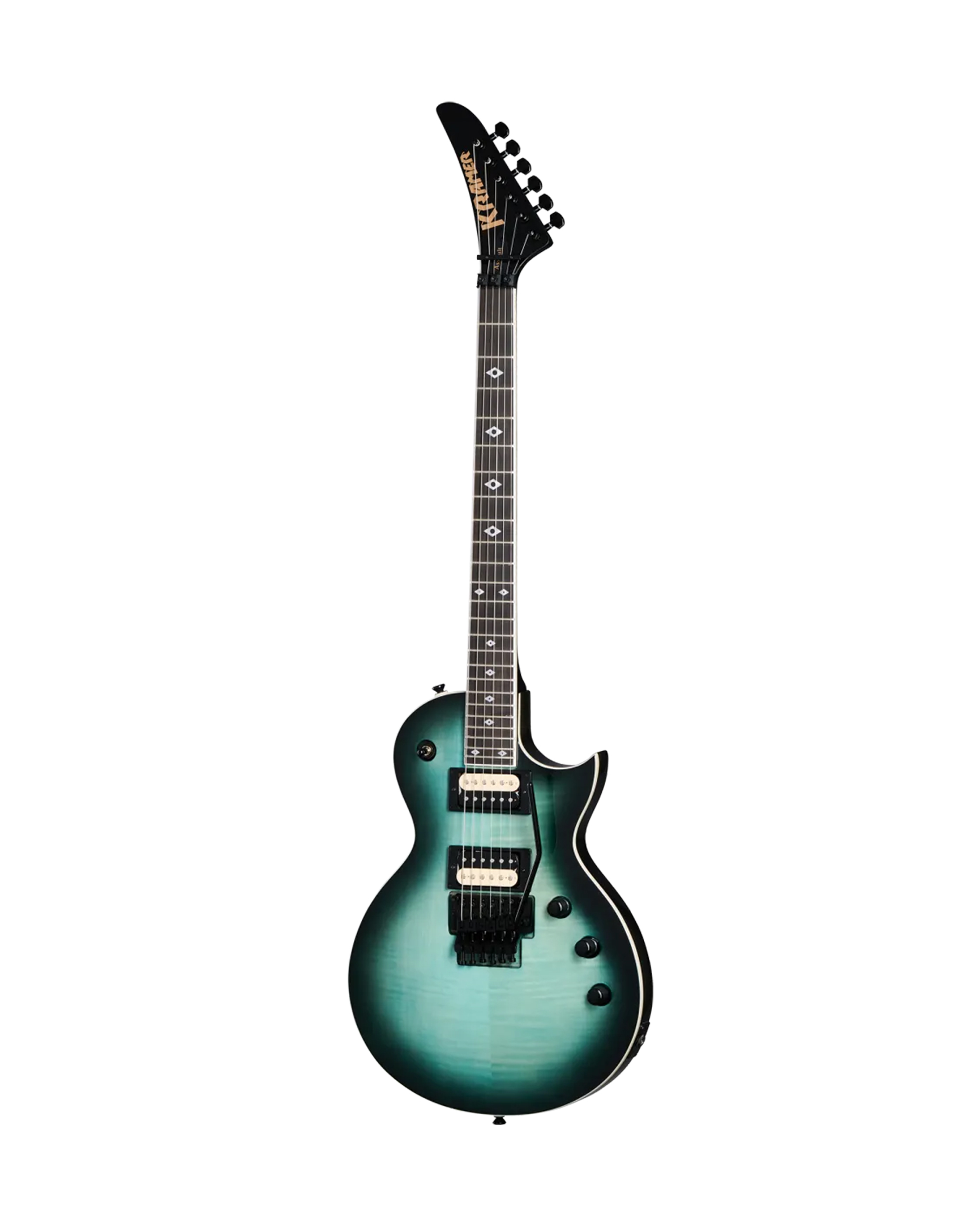 Kramer Assault Figured – Electric Guitar with AAA Flame Maple Top, Eruption Humbuckers & Floyd Rose 1000 Tremolo